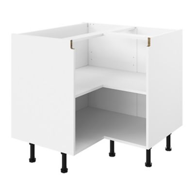 Caisson bas d'angle de cuisine blanc L. 93 cm Caraway Innovo GoodHome Castorama