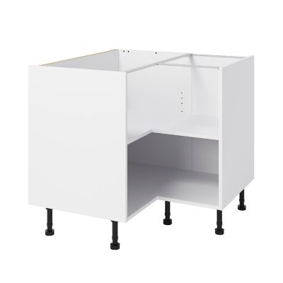 Caisson Bas D Angle De Cuisine Goodhome Caraway Blanc H 72 Cm X L 93 Cm Castorama