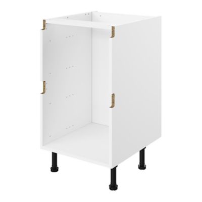 Caisson bas de cuisine à 2 casseroliers blanc L. 60 cm Caraway Innovo GoodHome
