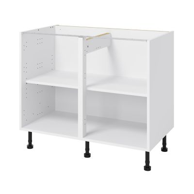 Caisson bas de cuisine blanc l.100 x H.72 x P.57 cm, GoodHome Caraway