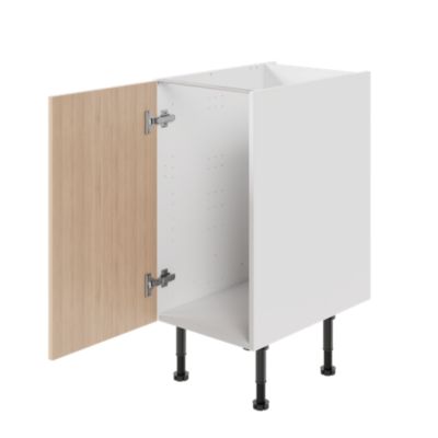 Caisson bas de cuisine Caraway GoodHome blanc H. 72 cm x L. 40 cm