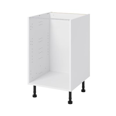 Caisson bas de cuisine Caraway GoodHome blanc H. 72 cm x L. 50 cm