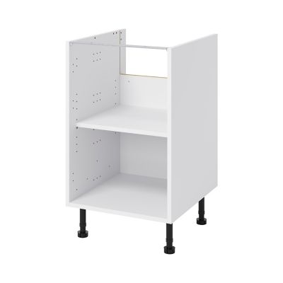 Caisson bas de cuisine Caraway GoodHome blanc H. 72 cm x L. 50 cm