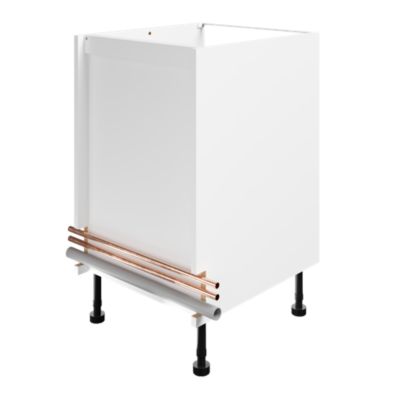 Caisson bas de cuisine Caraway GoodHome blanc H. 72 cm x L. 50 cm