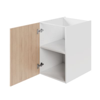 Caisson bas de cuisine Caraway GoodHome blanc H. 72 cm x L. 50 cm