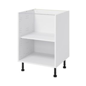 Caisson bas de cuisine Caraway GoodHome blanc H. 72 cm x L. 60 cm