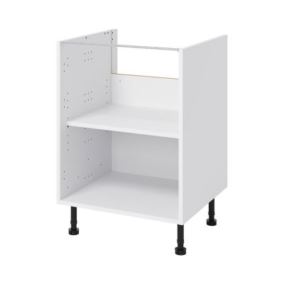 Caisson bas de cuisine Caraway GoodHome blanc H. 72 cm x L. 60 cm