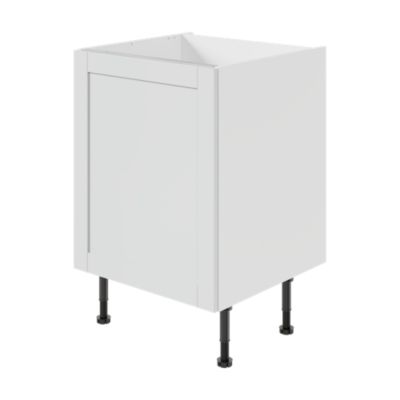 Caisson bas de cuisine Caraway GoodHome blanc H. 72 cm x L. 60 cm