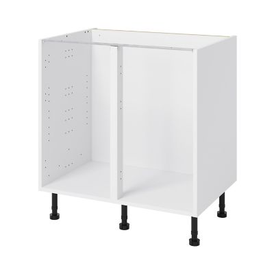 Caisson bas de cuisine Caraway GoodHome blanc H. 72 cm x L. 80 cm