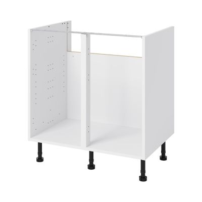 Caisson bas de cuisine Caraway GoodHome blanc H. 72 cm x L. 80 cm