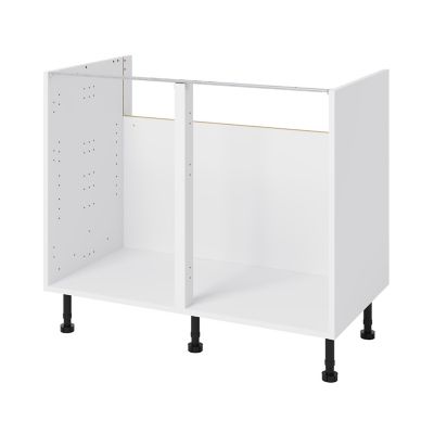 Caisson Bas De Cuisine Goodhome Caraway Blanc H 72 Cm X L 100 Cm Castorama