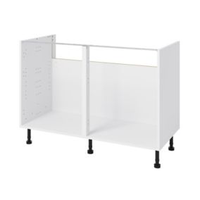 Caisson bas de cuisine GoodHome Caraway Blanc H. 72 cm x l. 120 cm