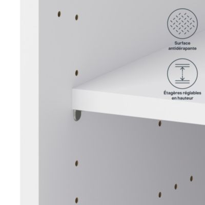 Caisson bas de cuisine GoodHome Caraway Blanc H. 72 cm x l. 30 cm