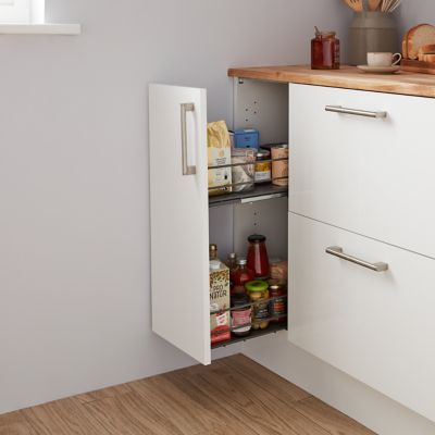 Caisson bas de cuisine GoodHome Caraway Blanc H. 87 cm x l ...