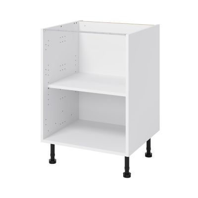 Caisson bas de cuisine GoodHome Caraway Blanc H. 87 cm x l ...