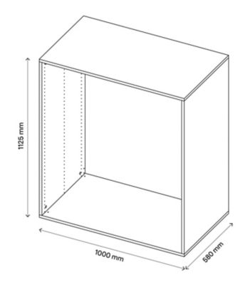 Caisson blanc GoodHome Atomia H. 112,5 x L. 100 x P. 58 cm