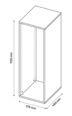 Caisson blanc GoodHome Atomia H. 112,5 x L. 37,5 x P. 45 cm