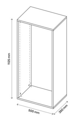 Caisson blanc GoodHome Atomia H. 112,5 x L. 50 x P. 35 cm