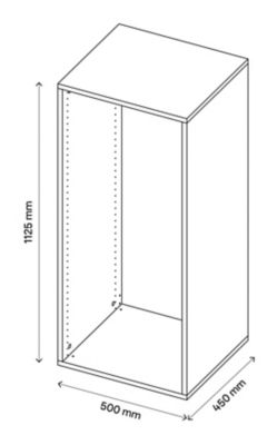 Caisson blanc GoodHome Atomia H. 112,5 x L. 50 x P. 45 cm