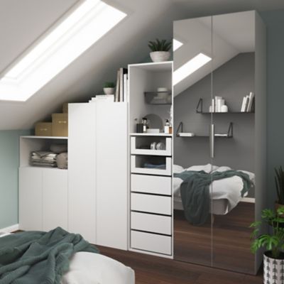 Caisson blanc GoodHome Atomia H. 112,5 x L. 75 x P. 58 cm