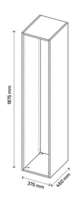 Caisson blanc GoodHome Atomia H. 187,5 x L. 37,5 x P. 45 cm