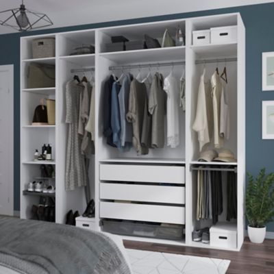 Caisson blanc GoodHome Atomia H. 225 x L. 100 x P. 58 cm