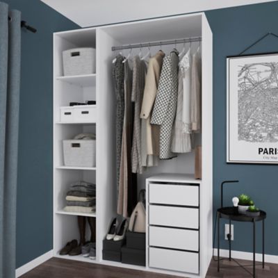 Caisson blanc GoodHome Atomia H. 225 x L. 100 x P. 58 cm