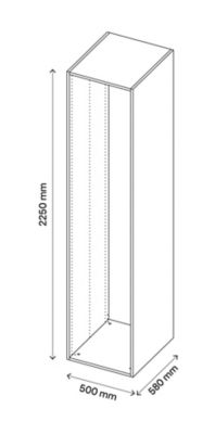 Caisson blanc GoodHome Atomia H. 225 x L. 50 x P. 58 cm