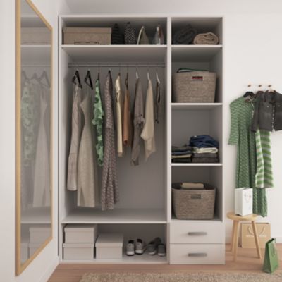 Caisson blanc GoodHome Atomia H. 225 x L. 50 x P. 58 cm
