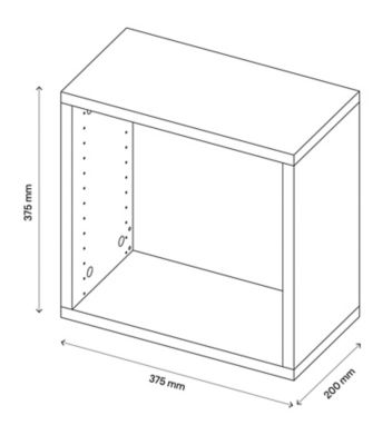 Caisson blanc GoodHome Atomia H. 37,5 x L. 37,5 x P. 20 cm