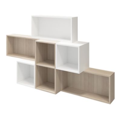 Caisson blanc GoodHome Atomia H. 37,5 x L. 37,5 x P. 35 cm