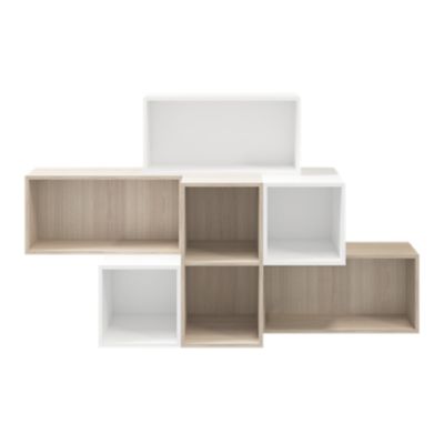 Caisson blanc GoodHome Atomia H. 37,5 x L. 75 x P. 20 cm
