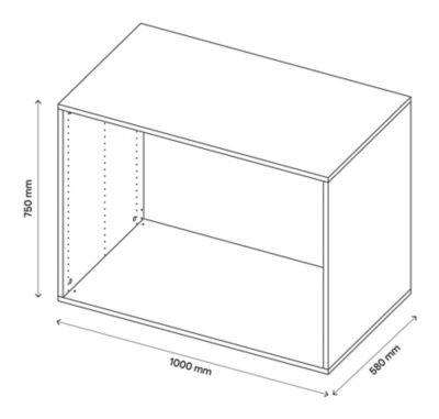 Caisson blanc GoodHome Atomia H. 75 x L. 100 x P. 58 cm