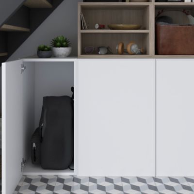 Caisson blanc GoodHome Atomia H. 75 x L. 37,5 x P. 45 cm