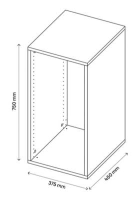 Caisson blanc GoodHome Atomia H. 75 x L. 37,5 x P. 45 cm
