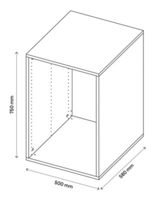 Caisson blanc GoodHome Atomia H. 75 x L. 50 x P. 58 cm