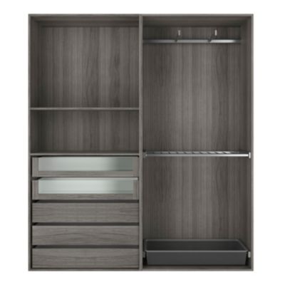Caisson chêne grisé GoodHome Atomia H. 225 x L. 100 x P. 45 cm