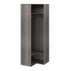 Caisson d'angle effet chêne grisé GoodHome Atomia H. 225 x L. 75 x P. 45 cm
