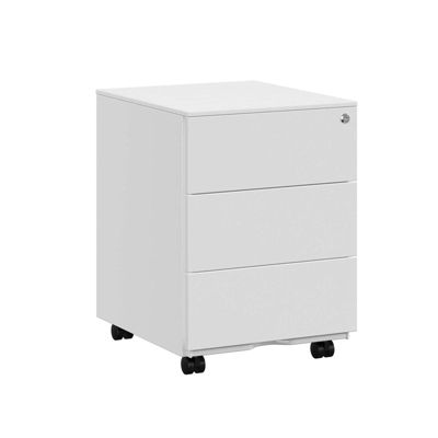 Caisson de bureau metal verrouillable avec blanc Helloshop26