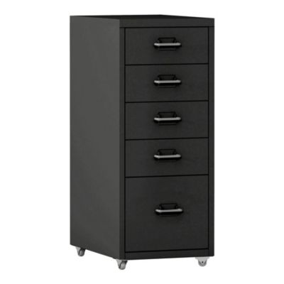 Caisson de bureau meuble de rangement noir Helloshop26 | Castorama
