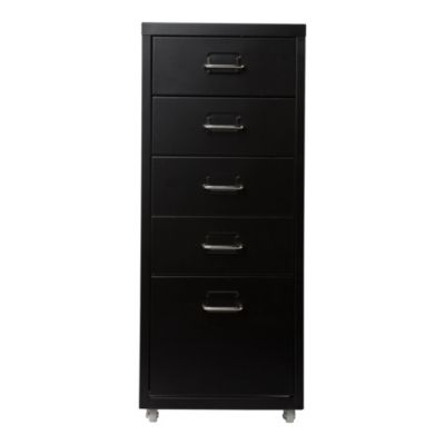 Caisson de bureau meuble de rangement noir Helloshop26 | Castorama