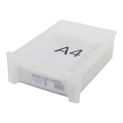 Caisson de rangement plastique recyclé A4, 3 Grands Tiroirs, Noir, OCH-2300, Iris Ohyama