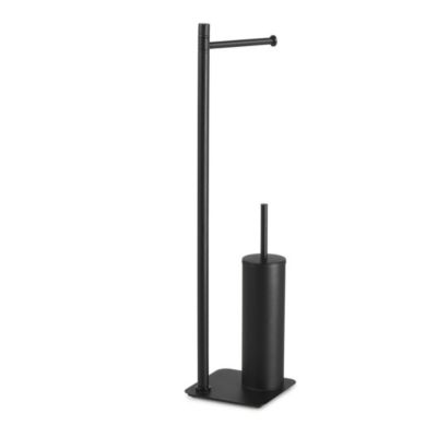 Porte-papier Toilette Encastré Bernkot - Acier Inoxydable, Rangement Intégré, 63x15x15 Cm - Noir/Blanc/Argent