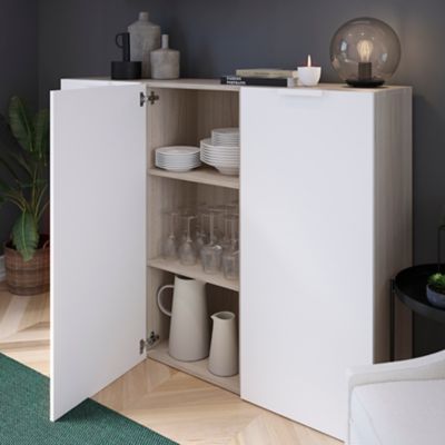 Caisson effet chêne GoodHome Atomia H. 112,5 x L. 50 x P. 35 cm