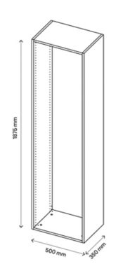 Caisson effet chêne GoodHome Atomia H. 187,5 x L. 50 x P. 35 cm