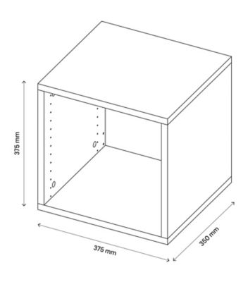 Caisson effet chêne GoodHome Atomia H. 37,5 x L. 37,5 x P. 35 cm