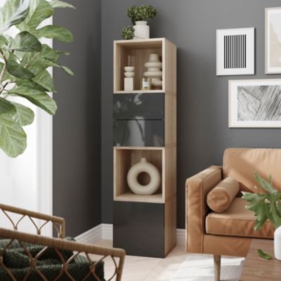 Caisson effet chêne GoodHome Atomia H. 37,5 x L. 37,5 x P. 35 cm