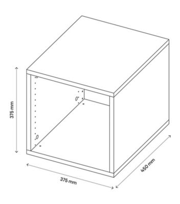 Caisson effet chêne GoodHome Atomia H. 37,5 x L. 37,5 x P. 45 cm