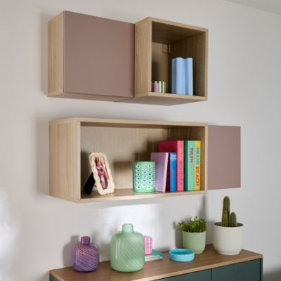 Caisson effet chêne GoodHome Atomia H. 37,5 x L. 75 x P. 35 cm