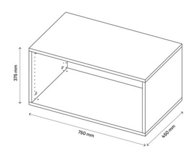 Caisson effet chêne GoodHome Atomia H. 37,5 x L. 75 x P. 45 cm
